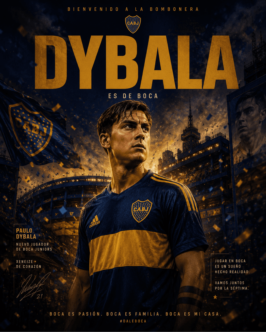 HERE WE GO! Paulo Dybala é o mais novo reforço do Boca Juniors para a atual temporada! O atleta deixa a Roma para retornar seu país natal…