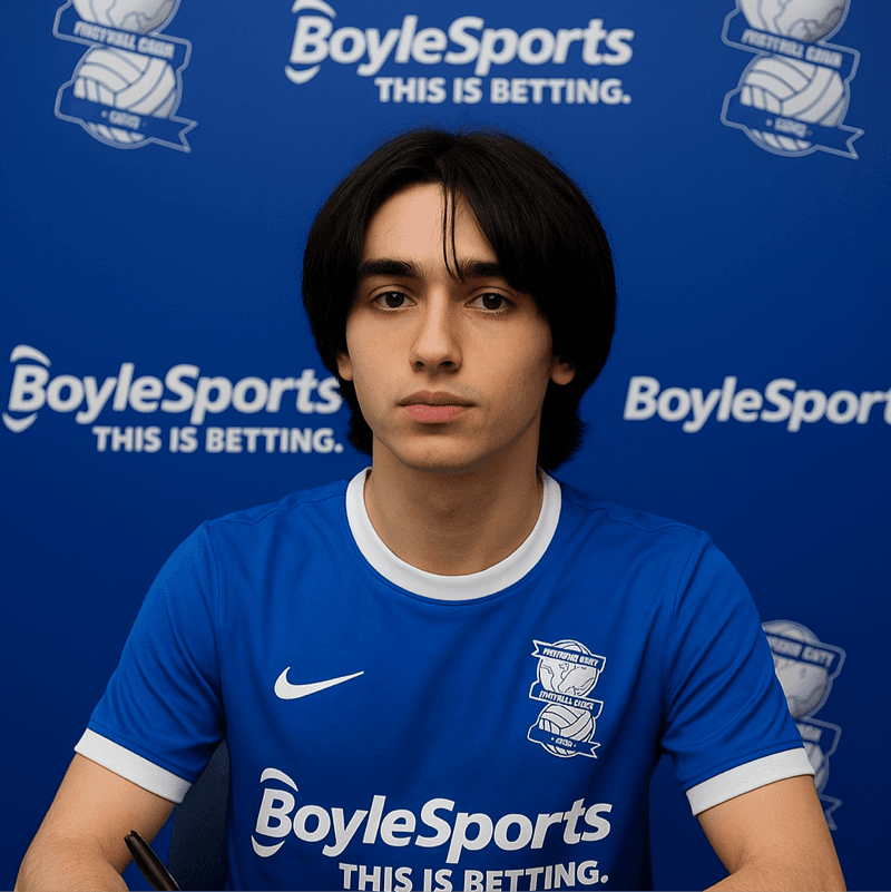 Muito feliz por assinar meu primeiro contrato profissional com o Birmingham, vamos com tudo para subir!