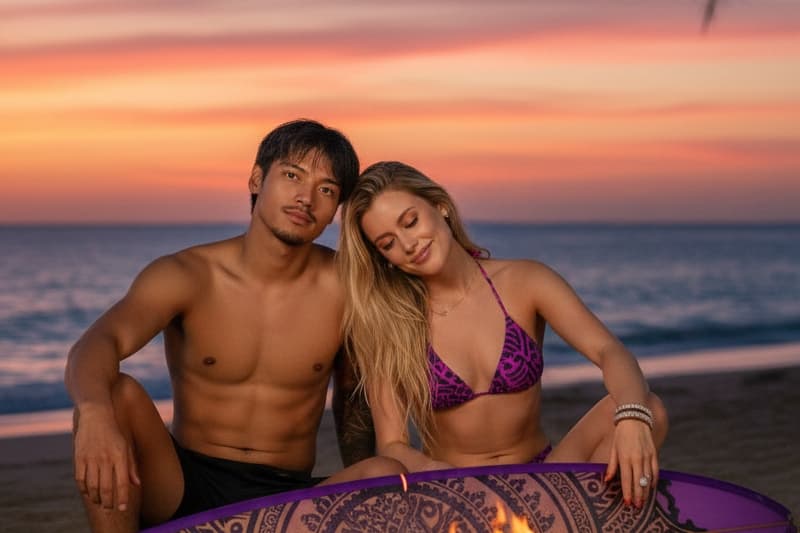 E esse momento pós surf de fabio que Mia Healey veio para torcer por ele e acabou se aconchegando no Surfista 👀👀