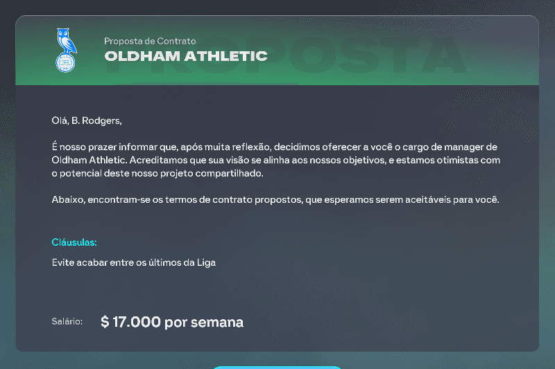Para um novo Desafio em minha carreira! #devolta #Rogers #oldham