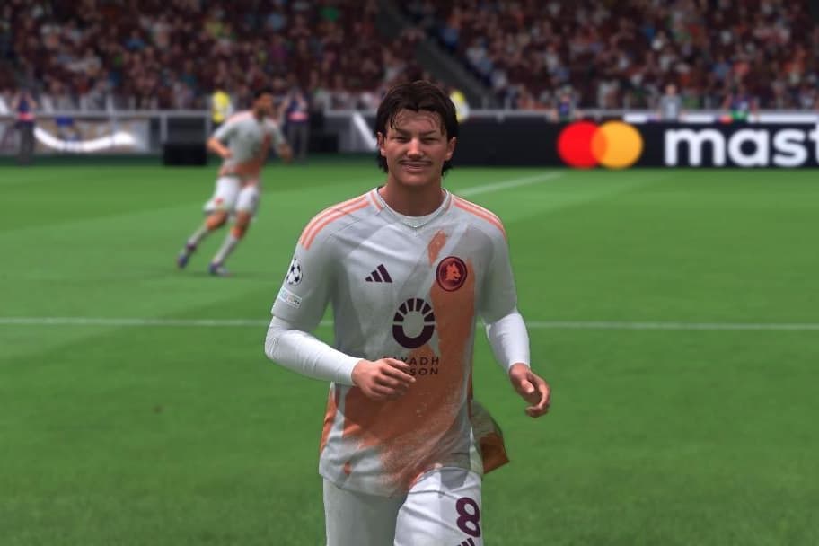 A cara já mostra a felicidade de ganhar o seu 1° jogo da Champions league Roma 4 X 0 Celtic