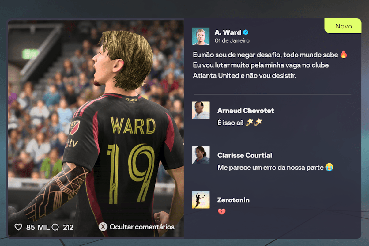 Começa o Modo Carreira Realista! 😱 Alex Ward, da base do Atlanta United ao estrelato. Zero facilidade, 100% drama. A luta pela glória co…