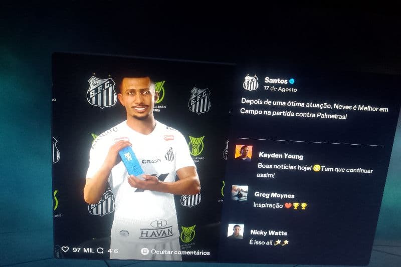 Grande partida no clássico contra o Palmeiras 🖤🤍