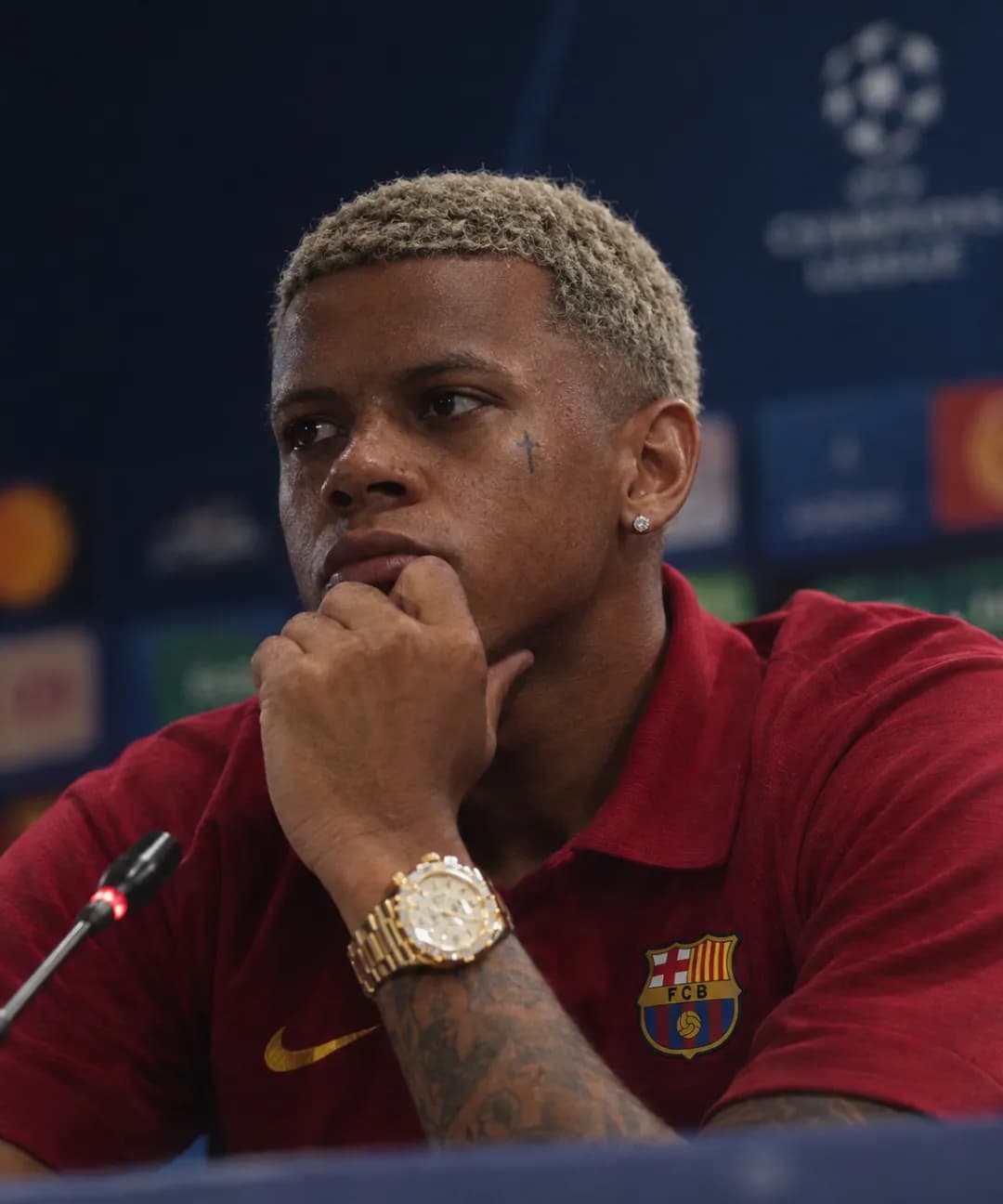 entrevista em jogo de champions ❤️💙