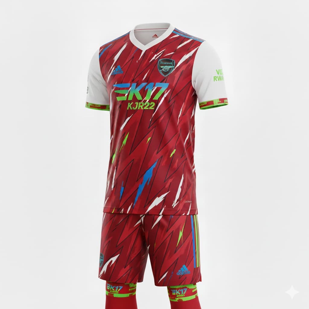 Uniforme oficial postado,depois do jogo contra o Barcelona pela champions league arsenal passara a usar esse uniforme