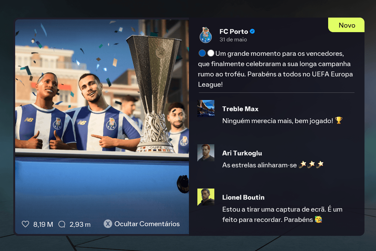 Após 18 jogos com a equipe do Porto. Wellington Silva garantiu seu primeiro título como um jogador profissional