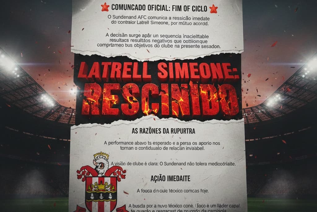 Então é assim Sunderland? Iram deixa na mão o cara que deu tudo a vocês de novo?? -A parti de hoje *Latrell Simeone* não faz mas parte Su…