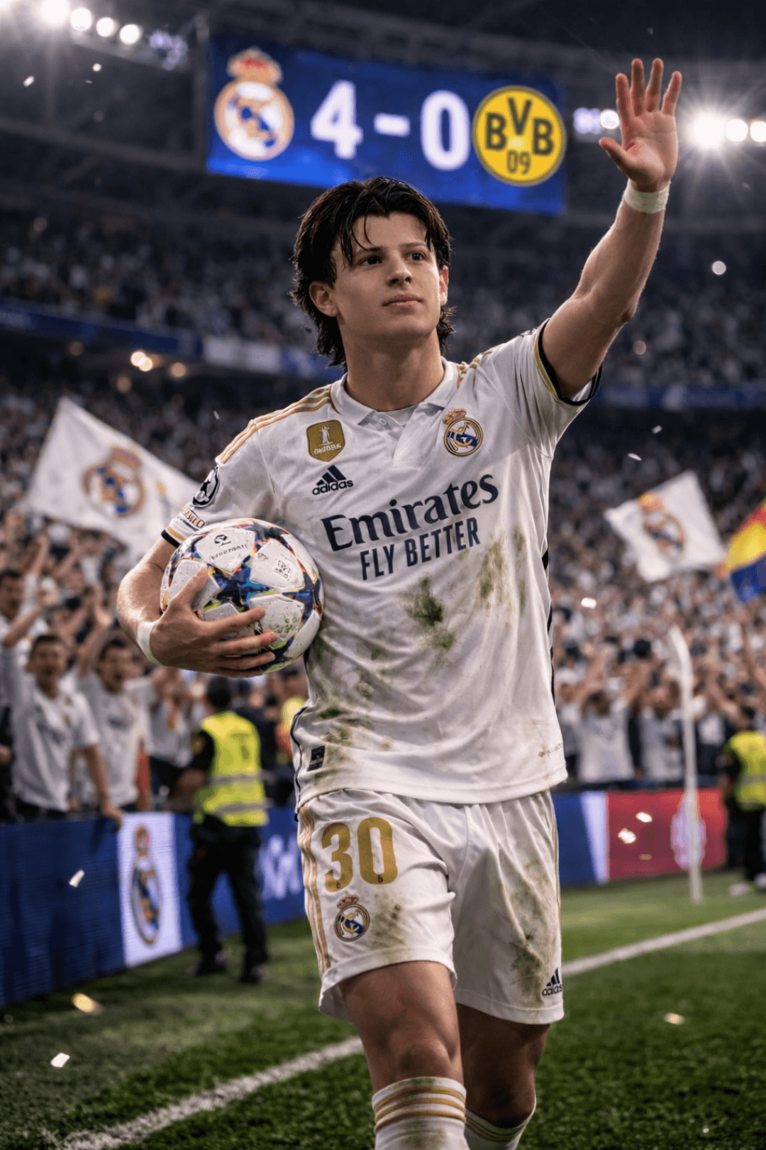 Primeiro jogo da Champions League, primeiro hat trick. Mais 3 para a conta