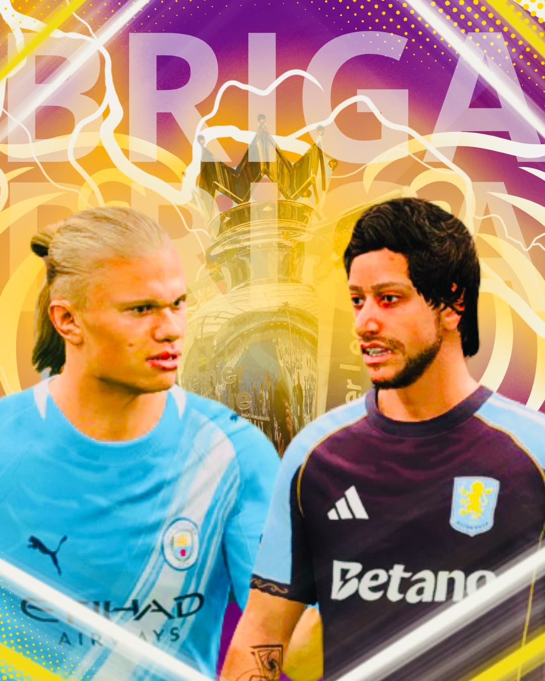 🗞️Briga pelo título da premier league! Aston Villa VS ManCity Empatados na tabela.