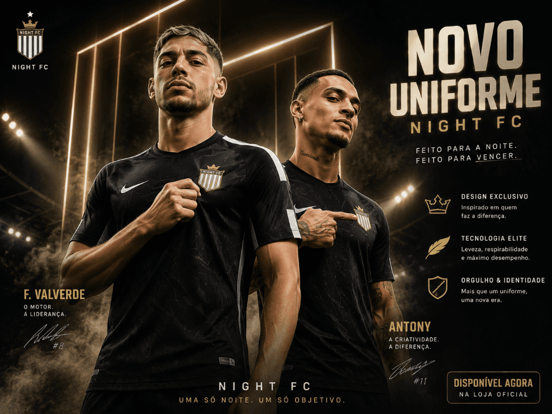 Primeiro uniforme do club! ⚫️🔵 Sera feito sua estreia no próximo jogo do clube pelo amistoso de pre temporada! 🔵⚫️ Temos a dupla do tim…