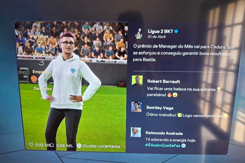 Fui eleito como manager do mês!