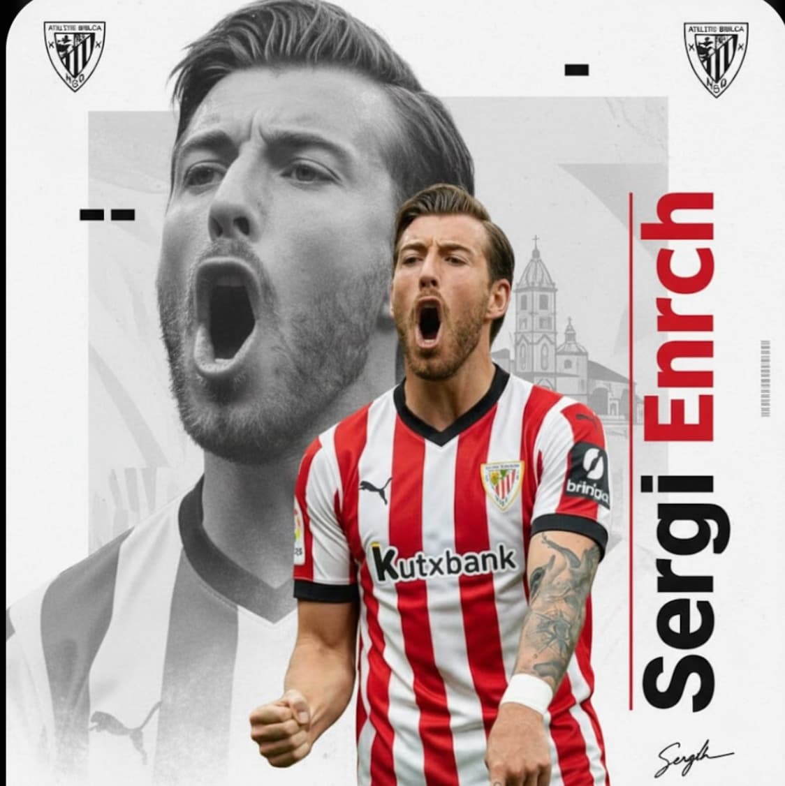 🖋️🔥 RENOVADO! O GOLEADOR FICA EM BILBAO! 🔴⚪ Sergi Enrich, nosso camisa 11 e artilheiro incansável, assinou a extensão de contrato! Ref…