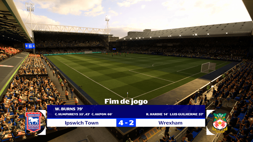 Muita frustração. Começamos bem (Hardie 14'), mas a defesa falhou. Sofremos três golos seguidos. O 3-2 (Luís Guilherme 57') deu esperança…