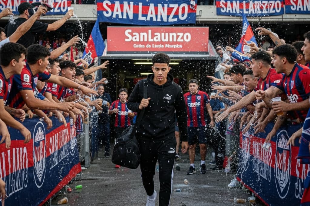 Chegamos no El Libertador para mais um " clássico " contra o San Lorenzo! Lamentável essa atitude dos torcedores rivais comigo, pressão é…