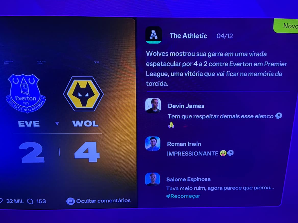Vitória dos wolves é o mister falou um pouco sobre a atuação de richard Wild “Um garoto muito promissor tem muita qualidade e tem tudo pr…