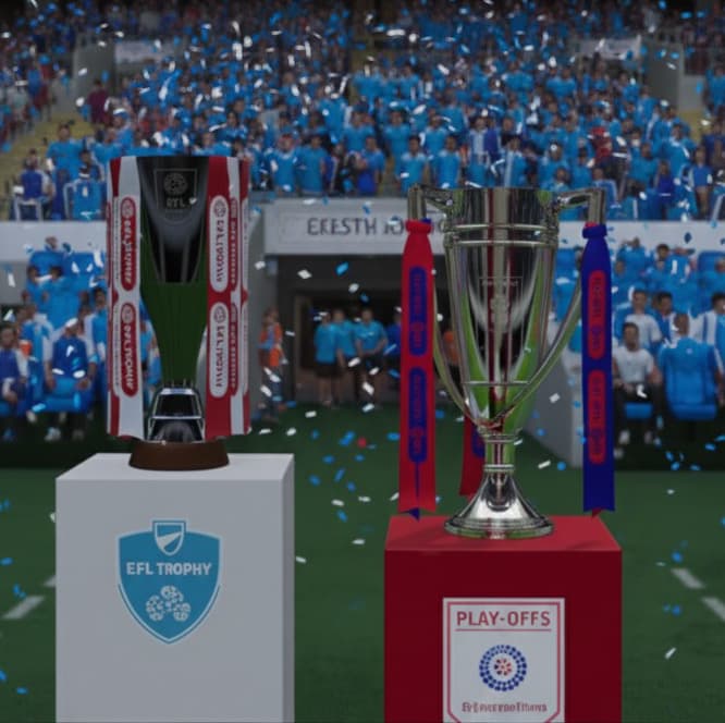 As duas taças expostas para a torcida, que ano mágico!!🤩
