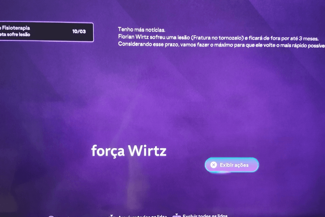 Depois de voltar de lesão ele sofreu um grave carrinho e vai ficar fora por 3 meses FORÇA WIRTZ 😭😭😭