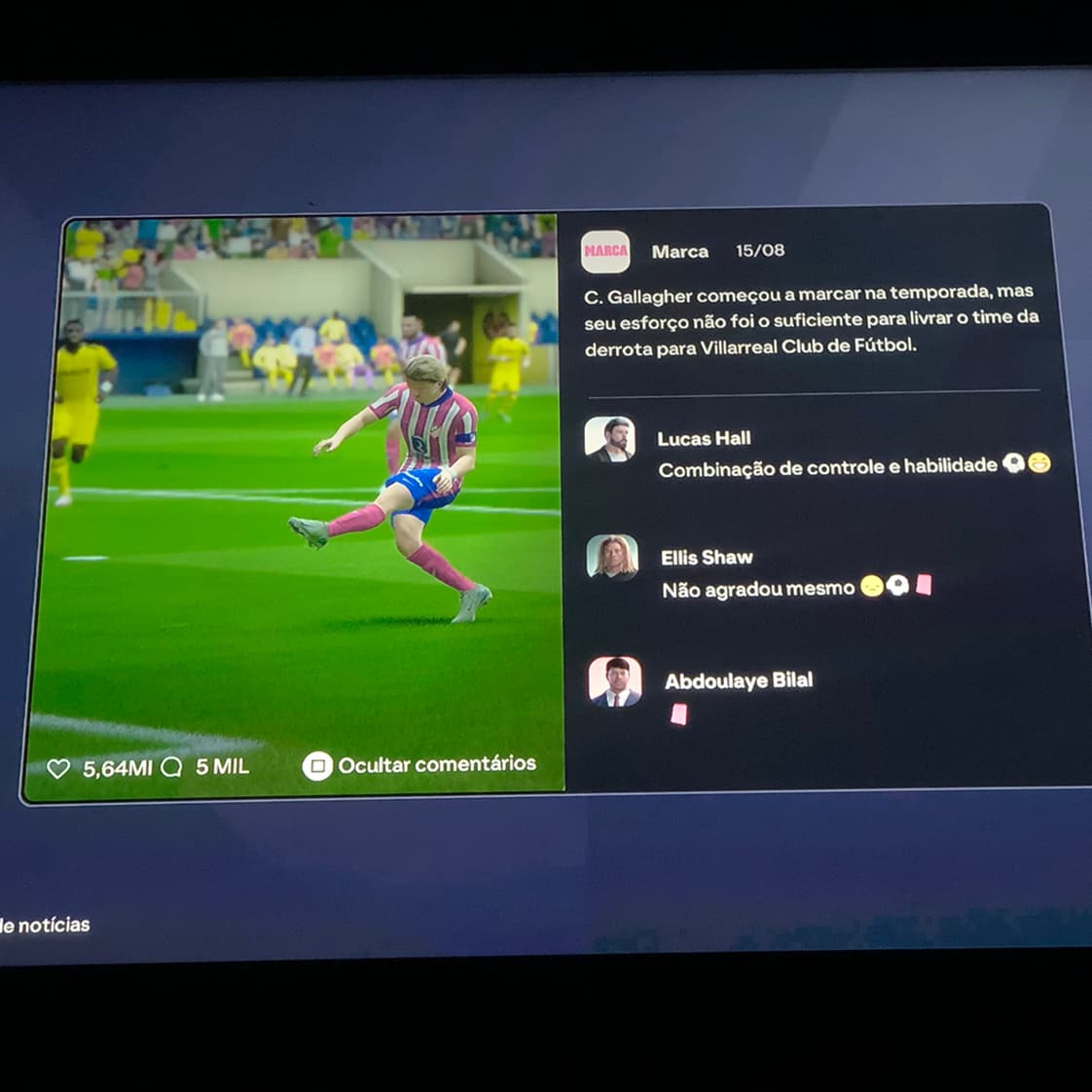 Primeiro jogo da Temporada não terminou como queríamos, mesmo com 1 gol e 1 assistência, não foi o suficiente para sairmos com o resulto …