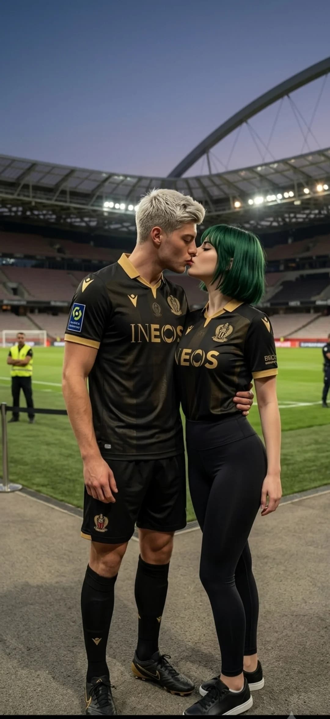 lançamento do terceiro uniforme do Nice ... minha gata esteve presente 😍❤️