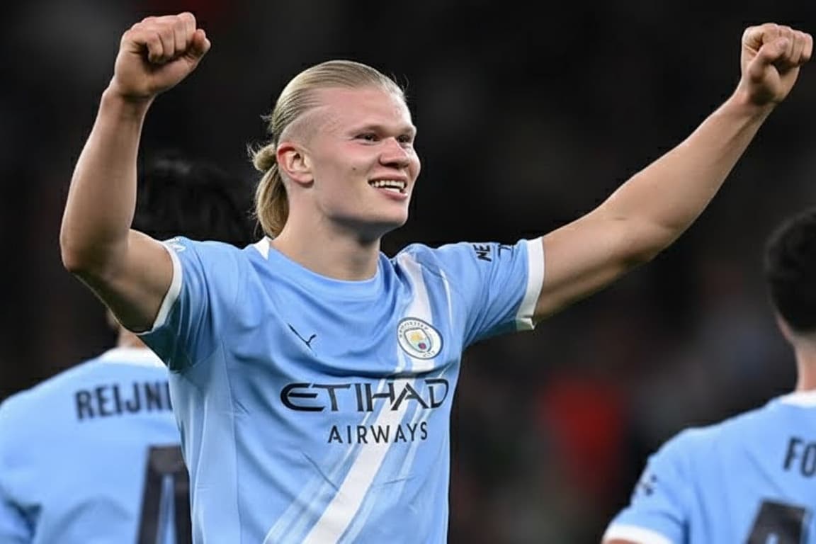 Haaland scores a brace as Man City beat Inter 2–1 in their Champions League opener.
