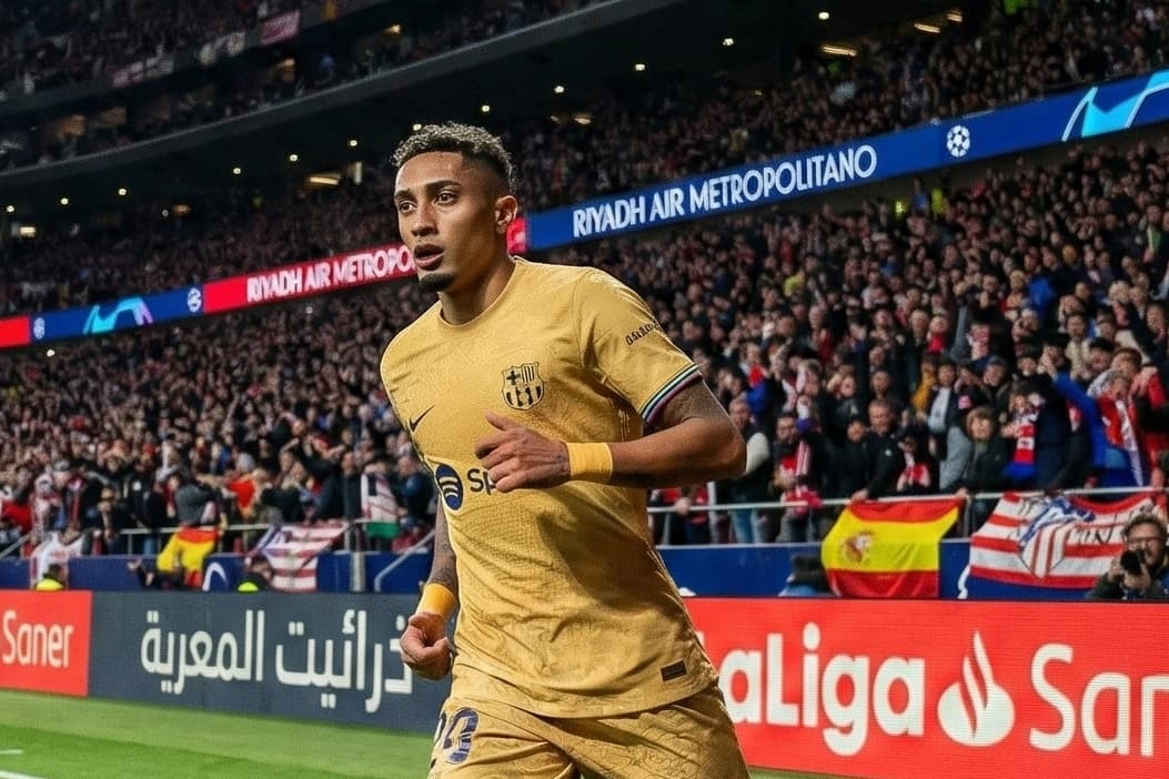 El Atlético de Madrid y el Barcelona empatan 1–1.