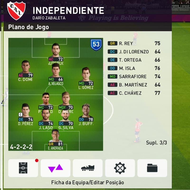 XI para o jogo contra o Central Córdoba SDE. INDEPENDIENTE, VAMOS A GANAR!🔥🔴