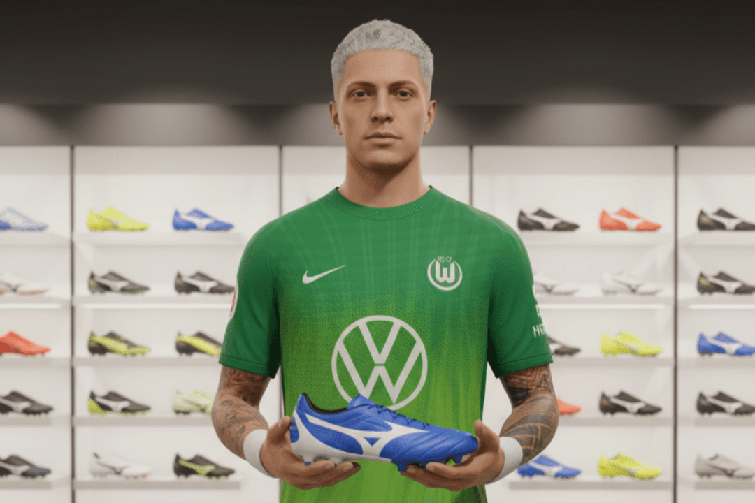 Carlos fecha um contrato com a Mizuno