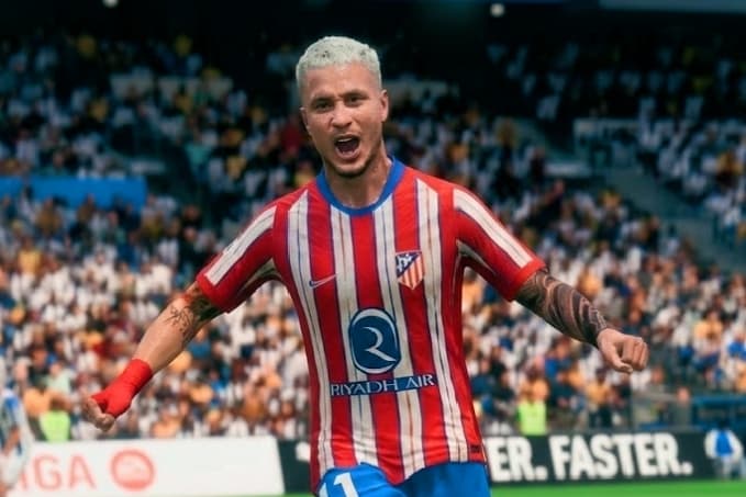 Fico muito feliz por marcar mais um gol pelo Atlético de Madrid