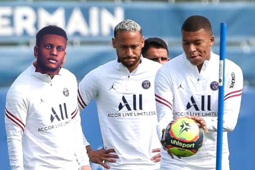 Treinando para a final da Supercopa francesa contra o Monaco