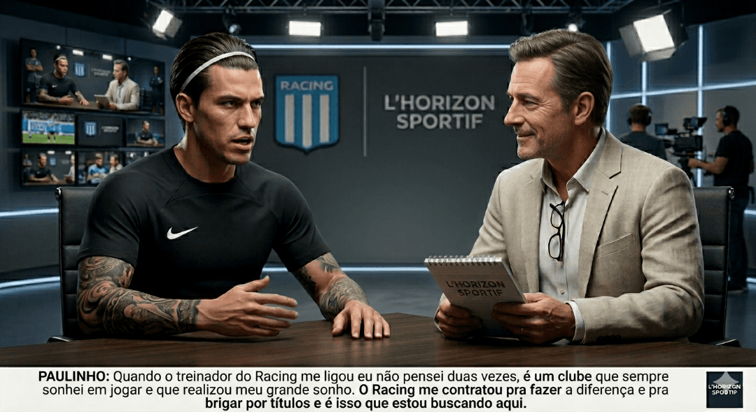 PAULINHO: O JURAMENTO DE AVELLANEDA. Com o olhar fixo e o maxilar travado, o novo reforço do Racing não prometeu apenas jogo; prometeu gl…