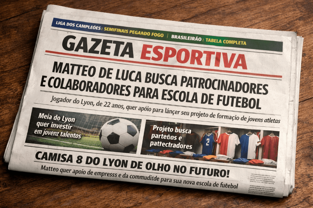 FORA DE CAMPO: O meio-campista do Lyon, Matteo De Luca, anuncia o lançamento de sua própria escola de futebol! ⚽ O projeto visa a formaçã…