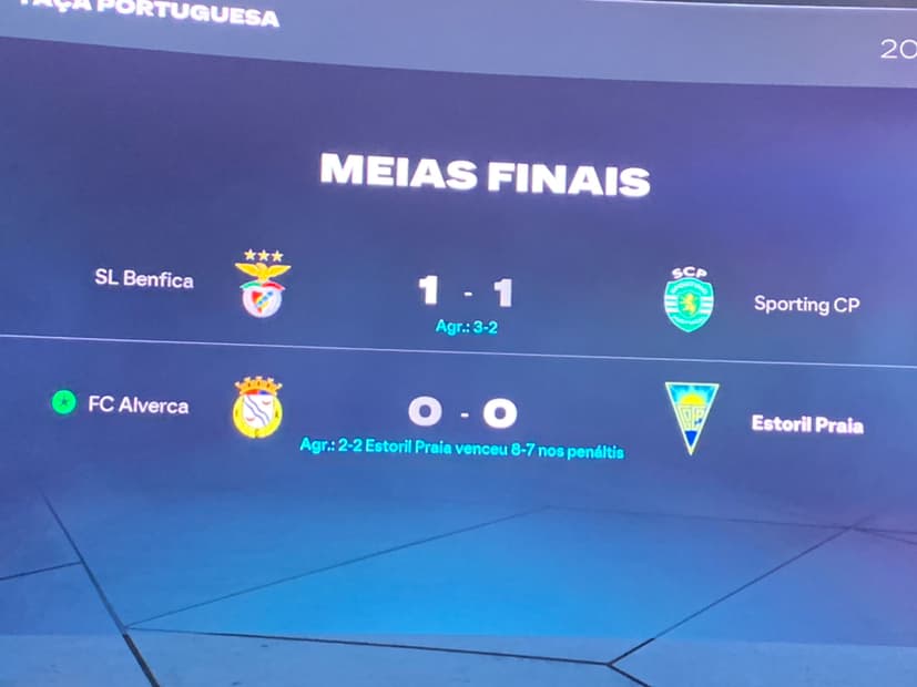 E assim acaba o sonho de ser campeão este ano Com dois foras de jogo mal assinalados E triste perdermos a oportunidade por falha da arbit…