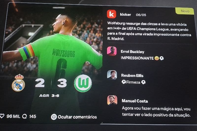 Depois de 2 jogos muito difíceis o wolfburg está na final da UEFA chapions league 🟢🟢