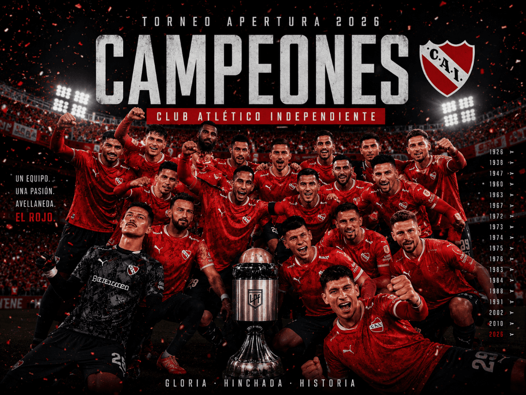 UN EQUIPO. UNA PASIÓN. E agora... ¡CAMPEONES! O primeiro passo rumo à história foi dado. Obrigado, Avellaneda! 🔴🏆 #CAMPEONES #TorneoApe…