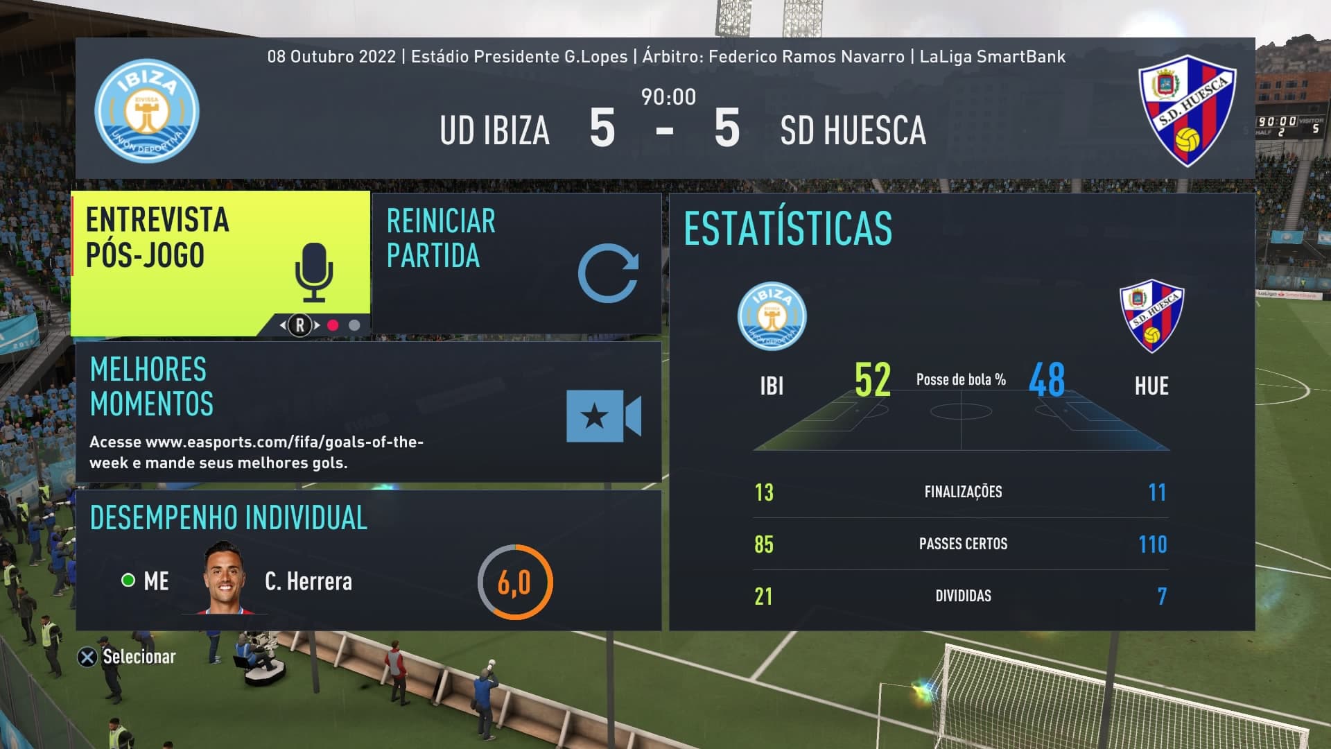 Empate ante el Huesca, ahora a por la siguiente victoria.