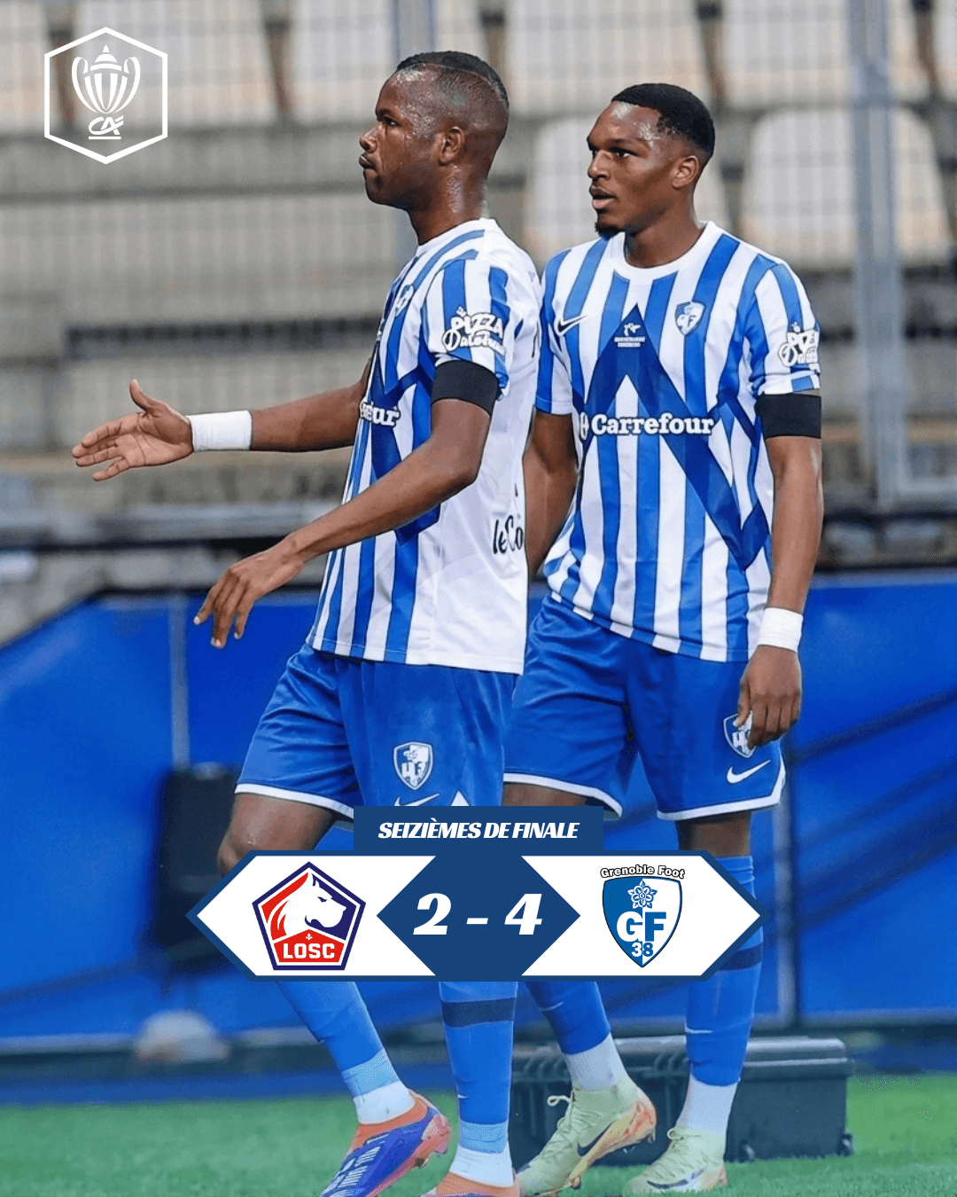 HISTÓRICO!!! O Grenoble Foot vence o favorito LOSC Lille e está nas Oitavas de Final