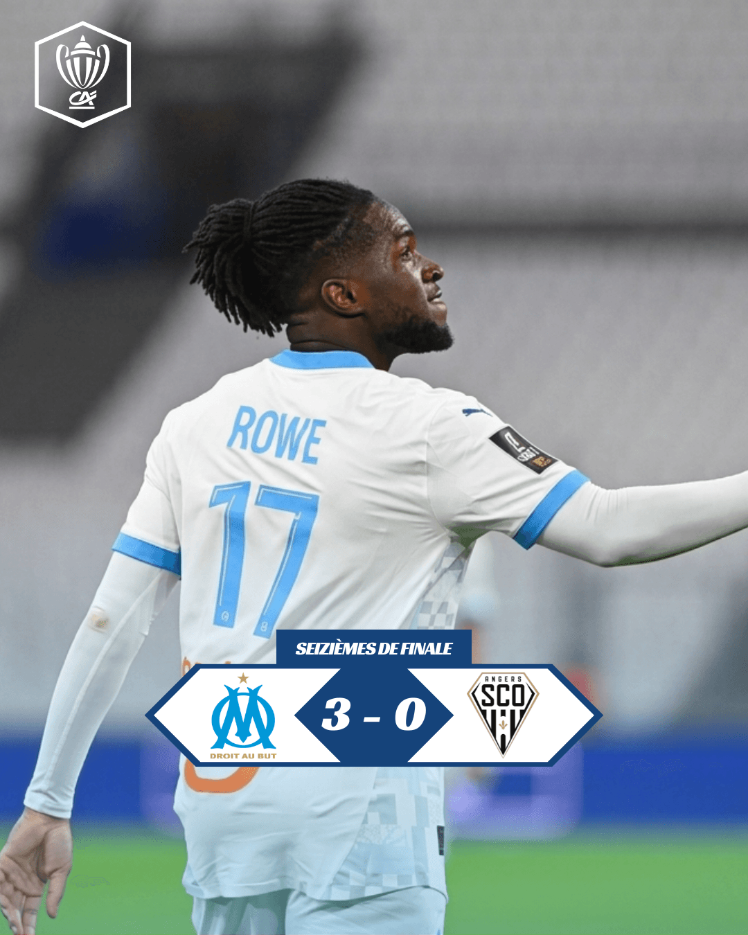 O Olympique Marseille vence com placar elástico em casa e garante vaga na próxima fase