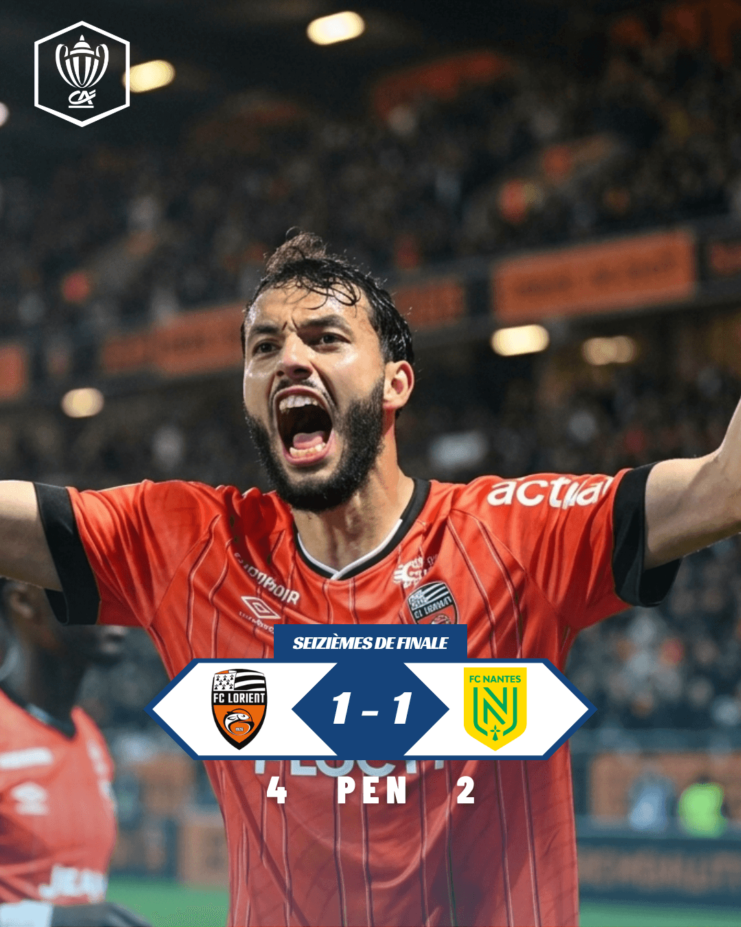 FC Lorient leva o jogo para os pênaltis e vence em casa!