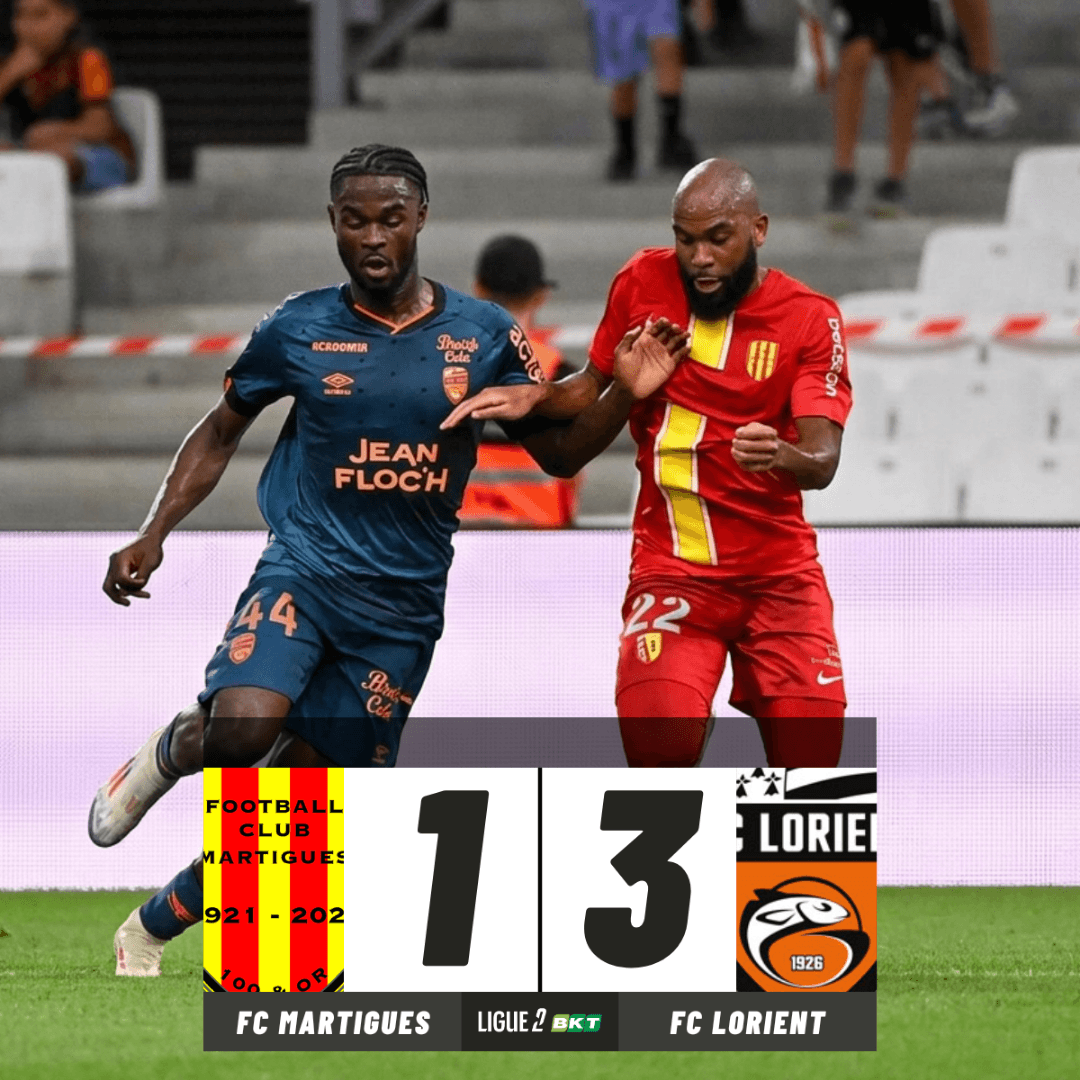 O FC Lorient vence o FC Martigues fora de casa por 3-1!!