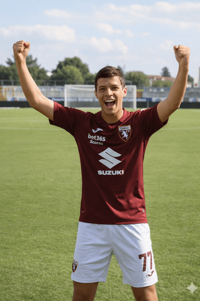 Meu irmão fez 15 anos e já conseguiu ir para a base do Torino. Que orgulho