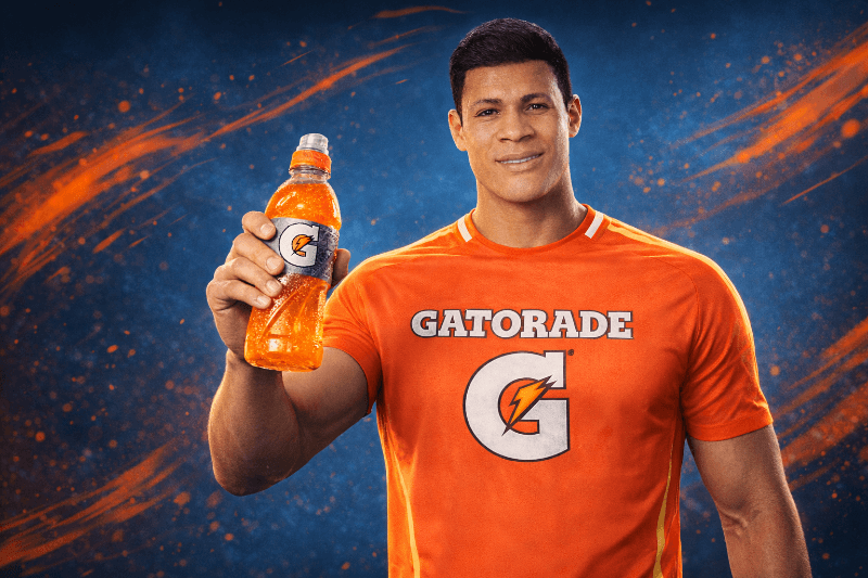 Primeiro anúncio da carreira. obrigado Gatorade por a oportunidade de estar divulgando seu produto