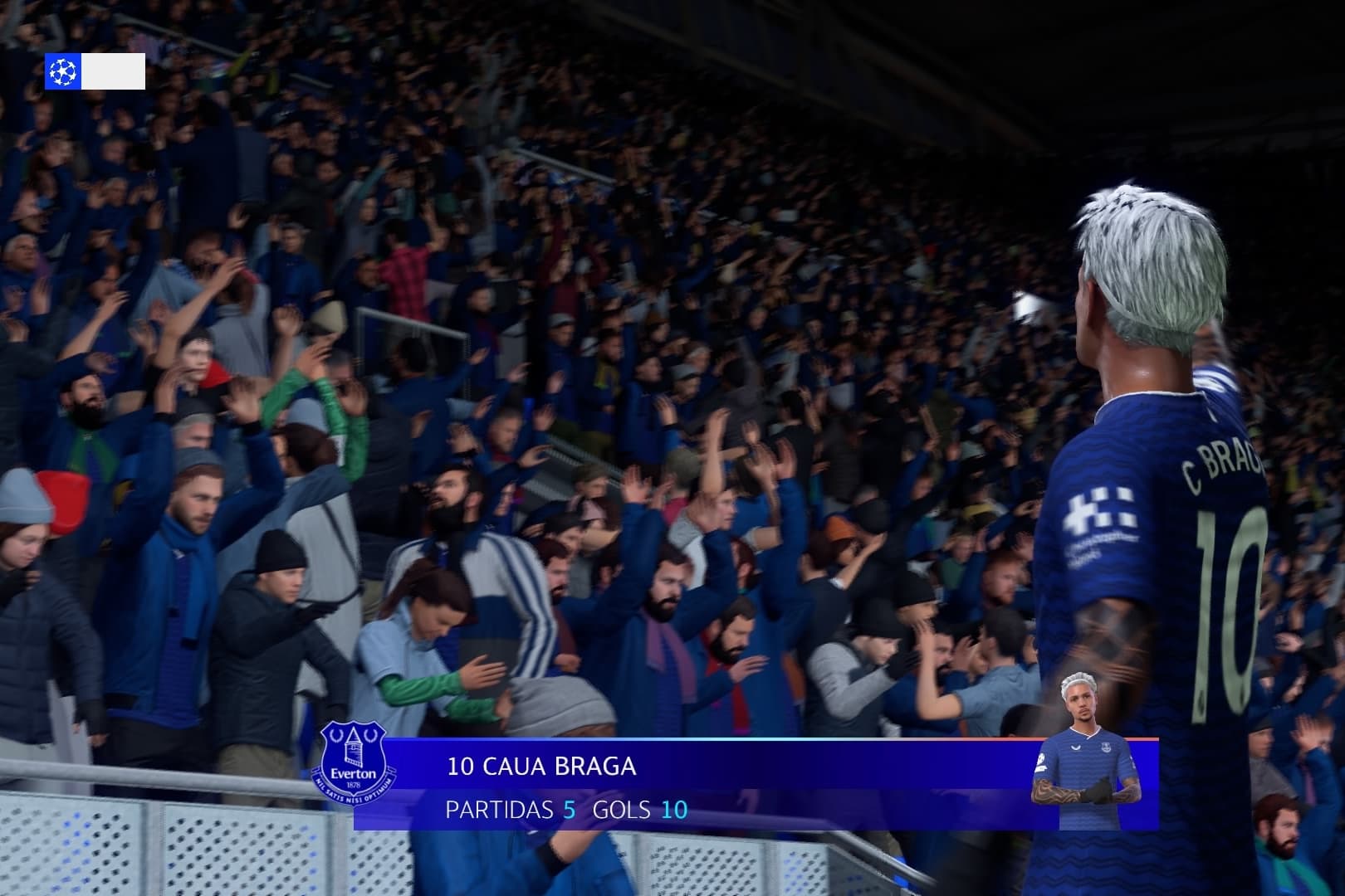 Eu amo esse time e essa torcida.😍 #EVERTON #CHAMPIONSLEAGUE