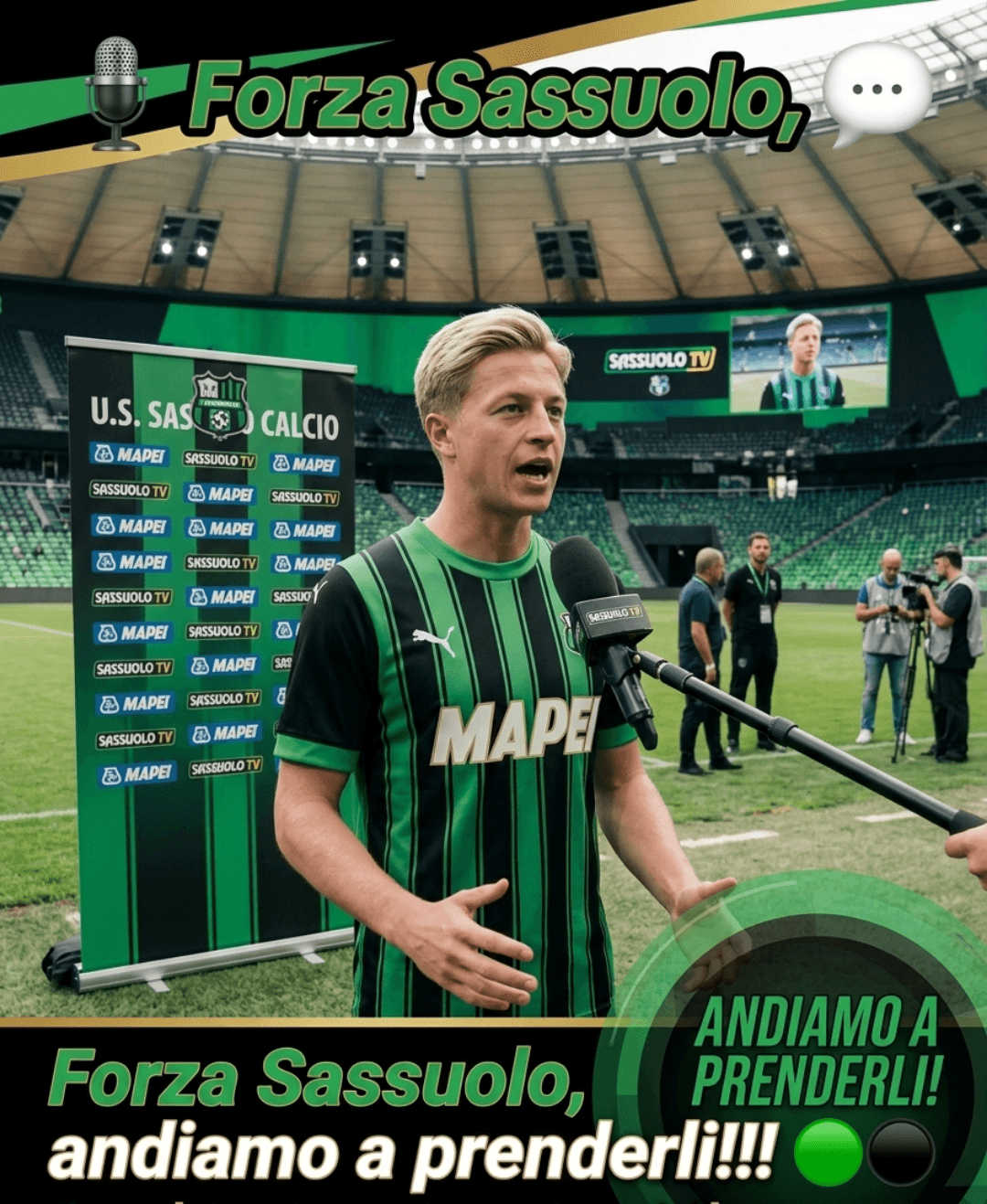 Forza Sassuolo, andiamo a prenderli!!!🟢⚫️