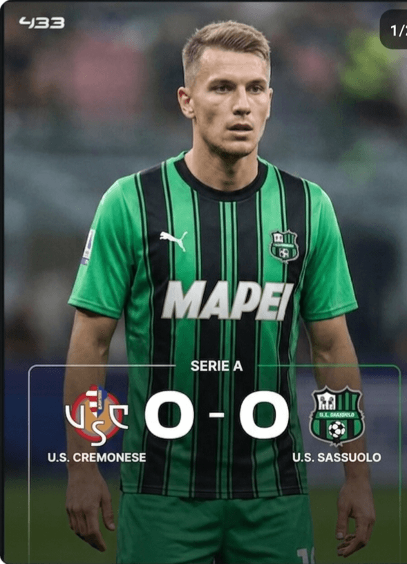 Empatámos 0 a 0 fora de casa! Mas podíamos ter ganho se o árbitro não estivesse no lado do Cremonese. Mas mesmo com este roubo vamos pra …