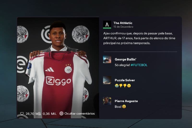 Obrigado ao Ajax pela grande oportunidade