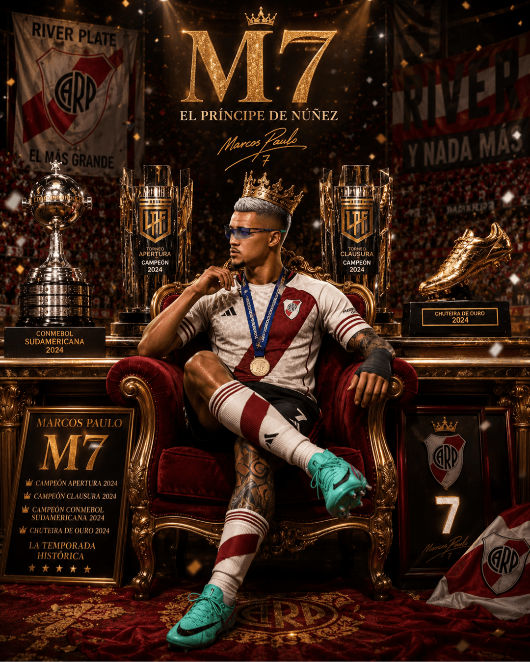 M7 e seus títulos pelo river