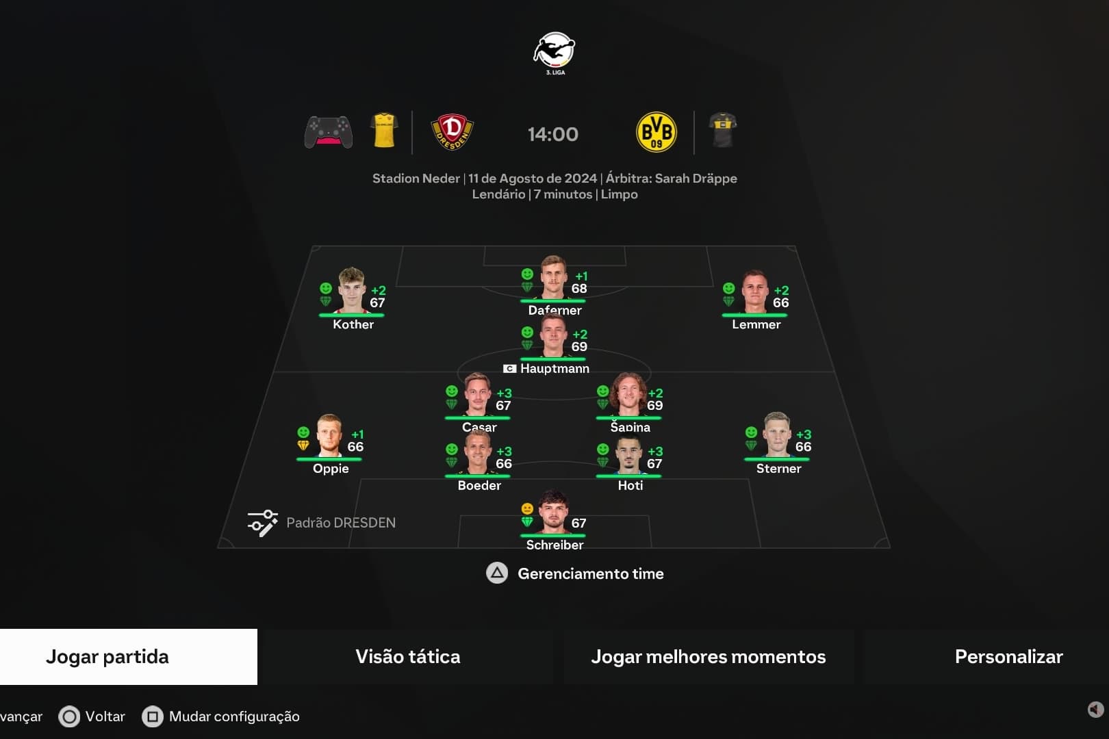 Dresden definido para 2ª rodada! 🖤💛