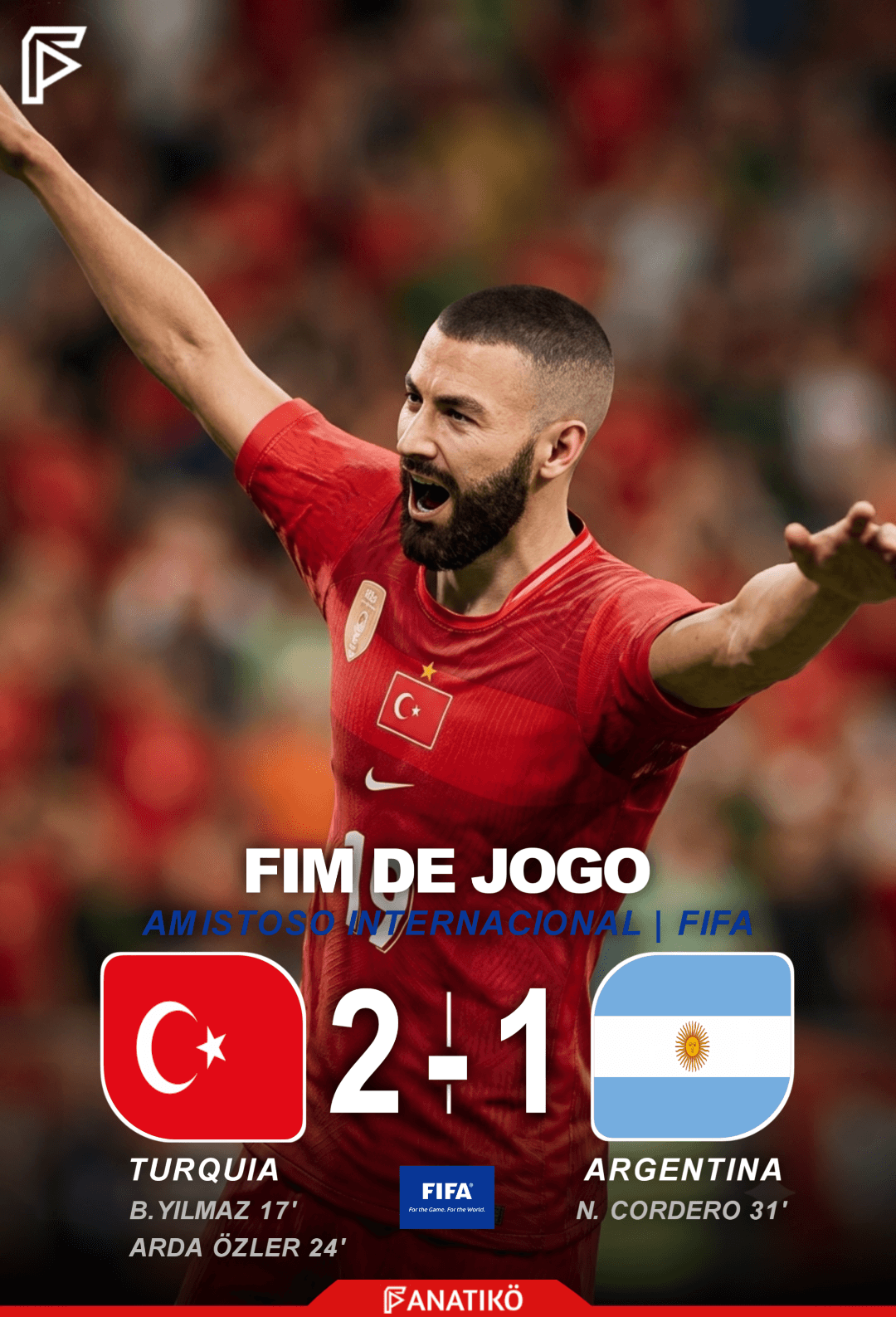 🇹🇷🔥 Que noite! A Turquia supera a Argentina em um grande duelo e mostra sua força. B. Yılmaz abriu o caminho e Arda Özler brilhou mais…