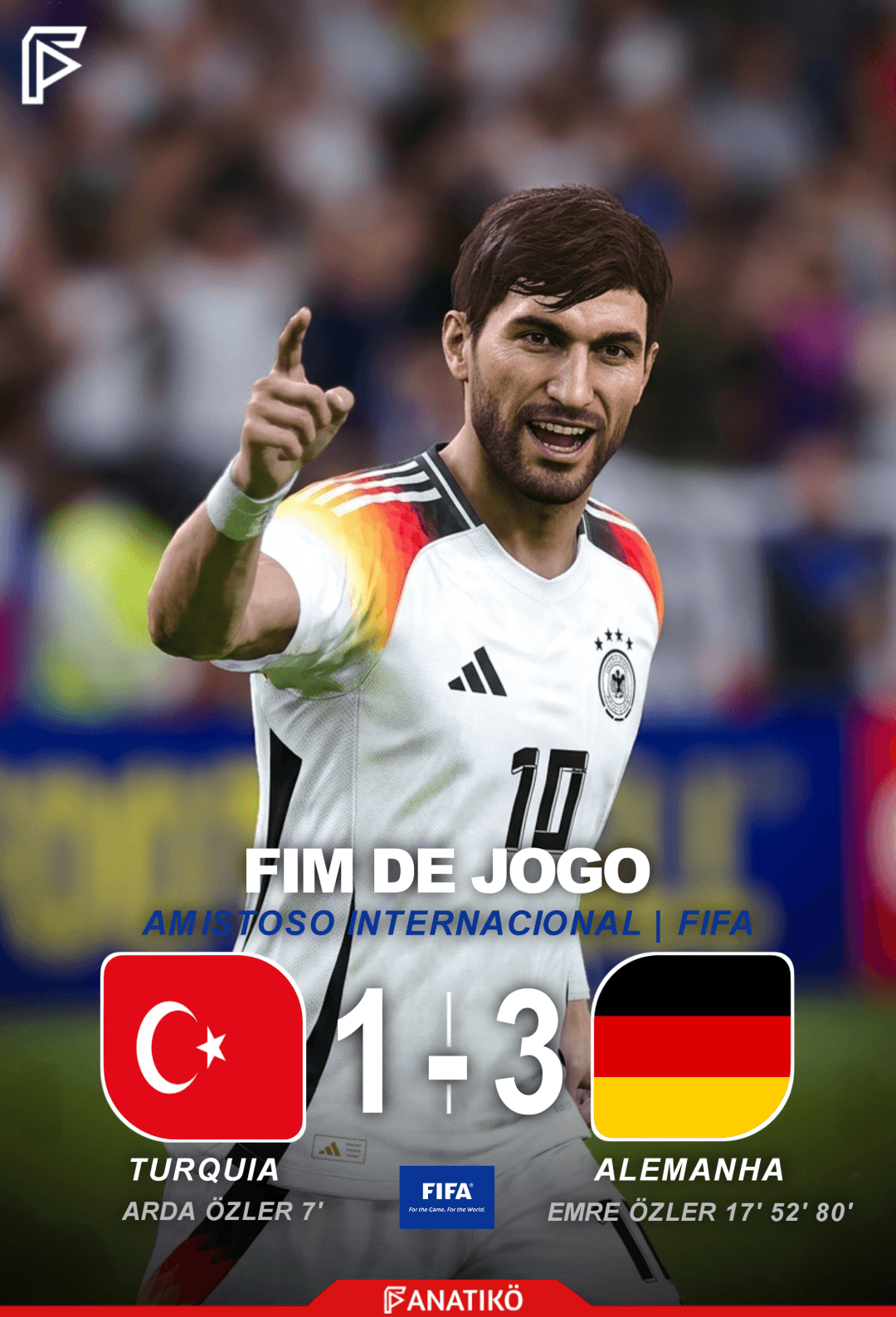 👌🏽🇩🇪 Arda Özler deixou o dele, mas a Turquia acabou derrotada por 3 a 1 pela Alemanha. O grande nome da partida foi Emre Özler, autor…