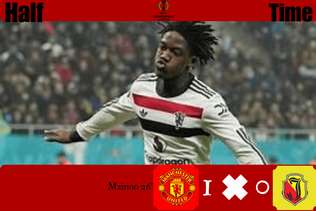 Mainoo com o único gol do jogo